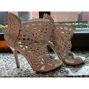Catherine Malandrino Beige Open Tow Heels Size 6.5